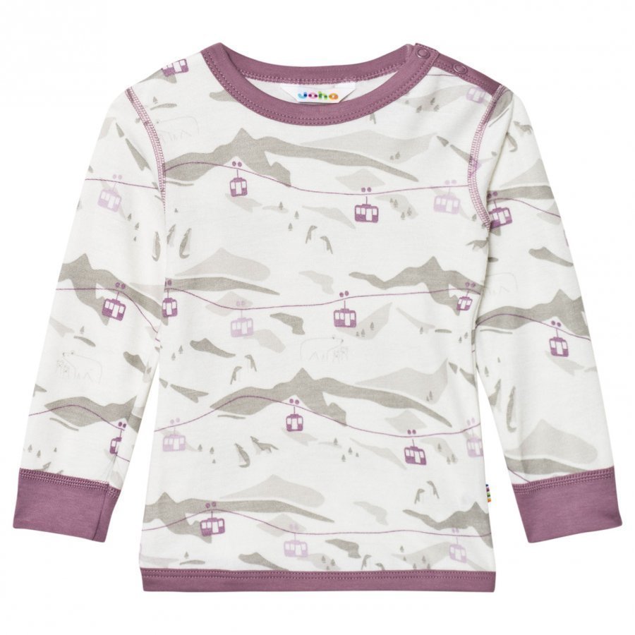 Joha Cable Car Long Sleeve Top Purple Kerraston Yläosa