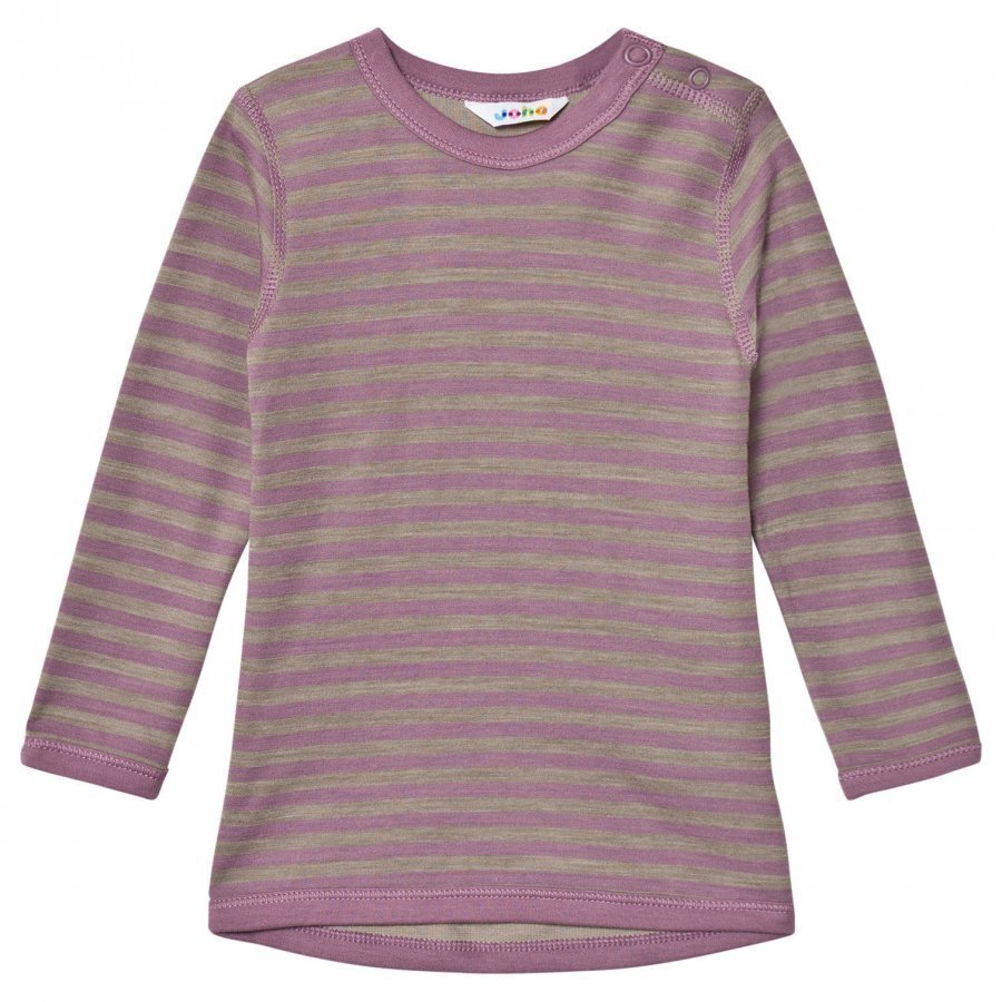 Joha Long Sleeve Striped Top Purple Kerraston Yläosa