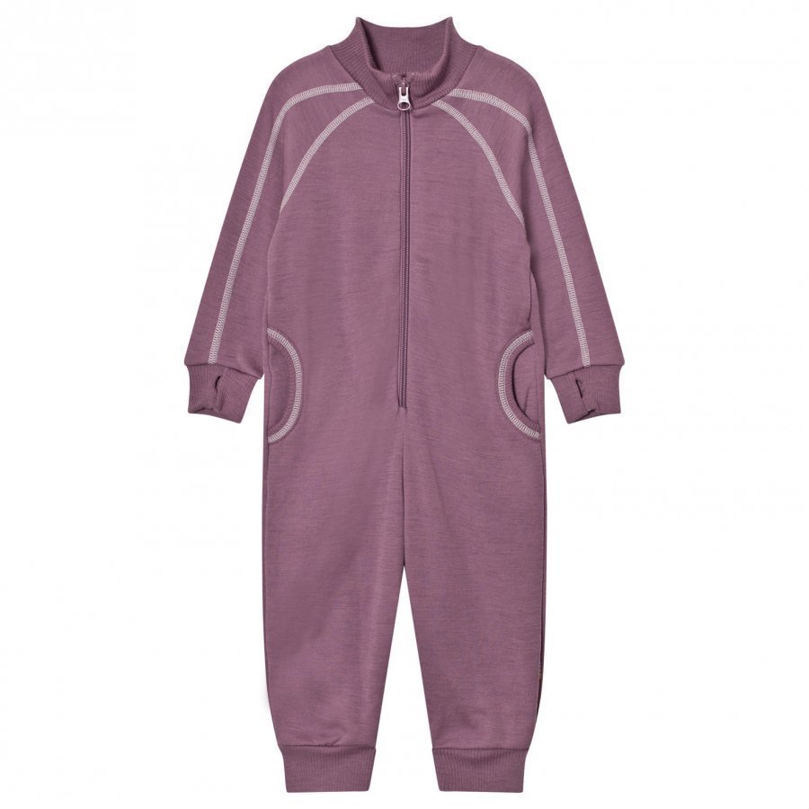 Joha Purple White Stitch One-Piece Potkupuku