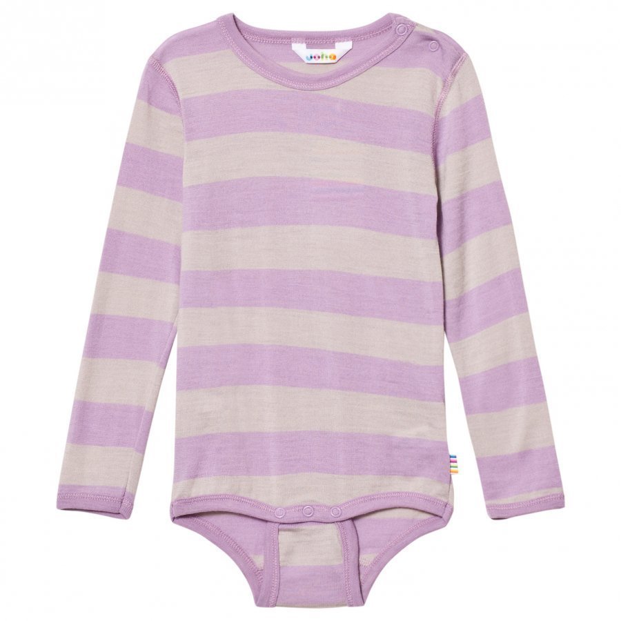 Joha Wide Stripe Long Sleeve Baby Body Purple Body