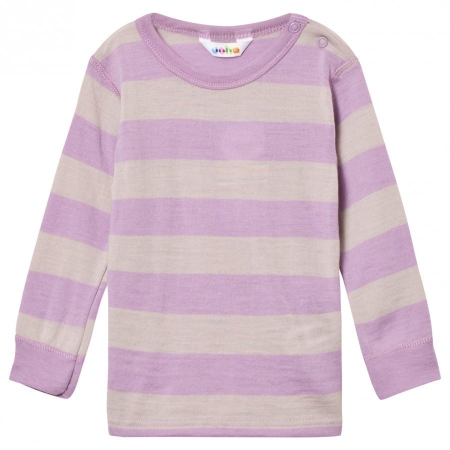 Joha Wide Striped Top Purple Kerraston Yläosa