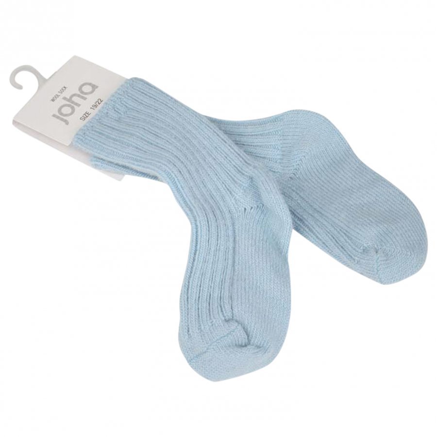 Joha Wool Sock Light Blue Sukat