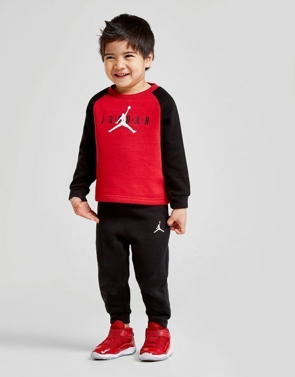 Jordan Colour Block Crew Suit Infant Punainen