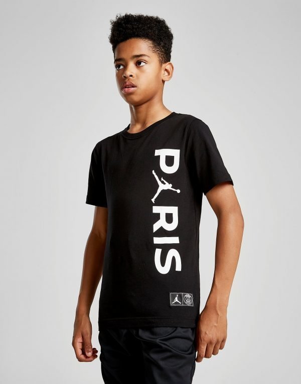 Jordan Paris Saint Germain Wordmark T-Shirt Musta