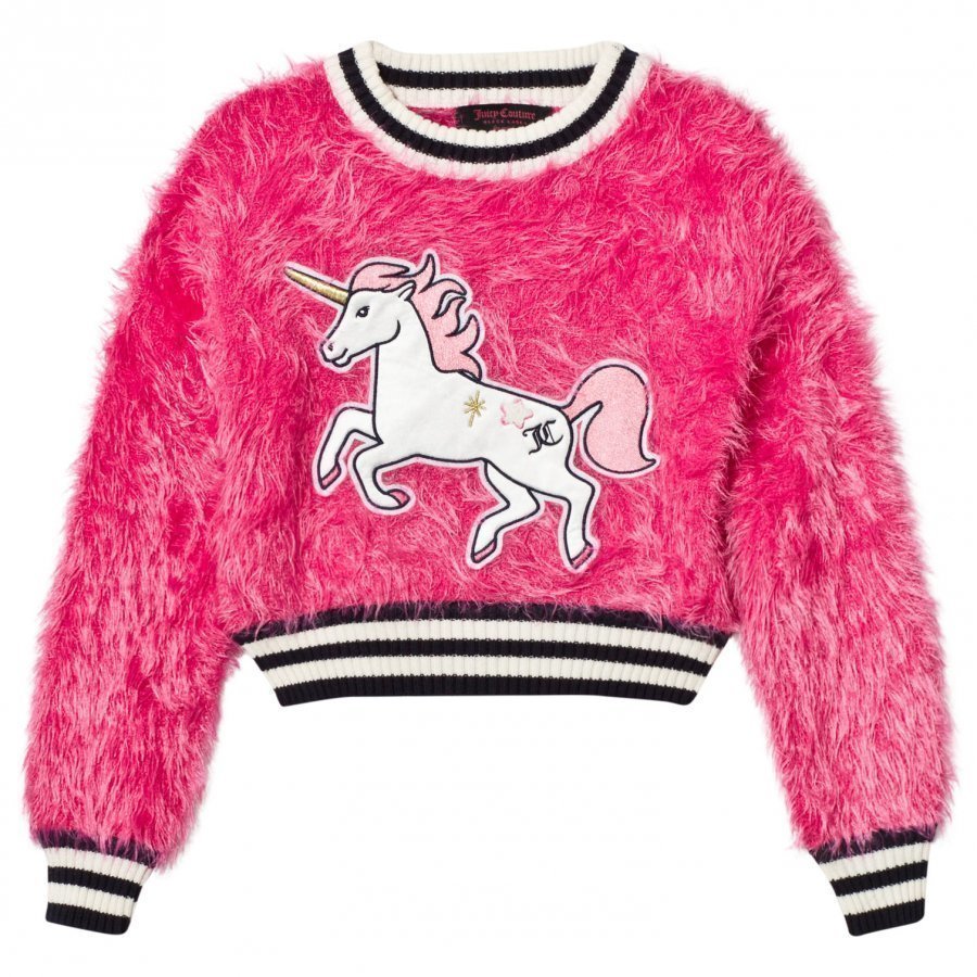 Juicy Couture Hot Pink Fluffy Unicorn Sweater Oloasun Paita