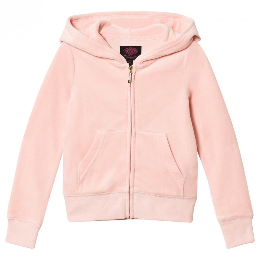 Juicy Couture Pale Pink Jewelled Scotty Logo Velour Hoodie Huppari