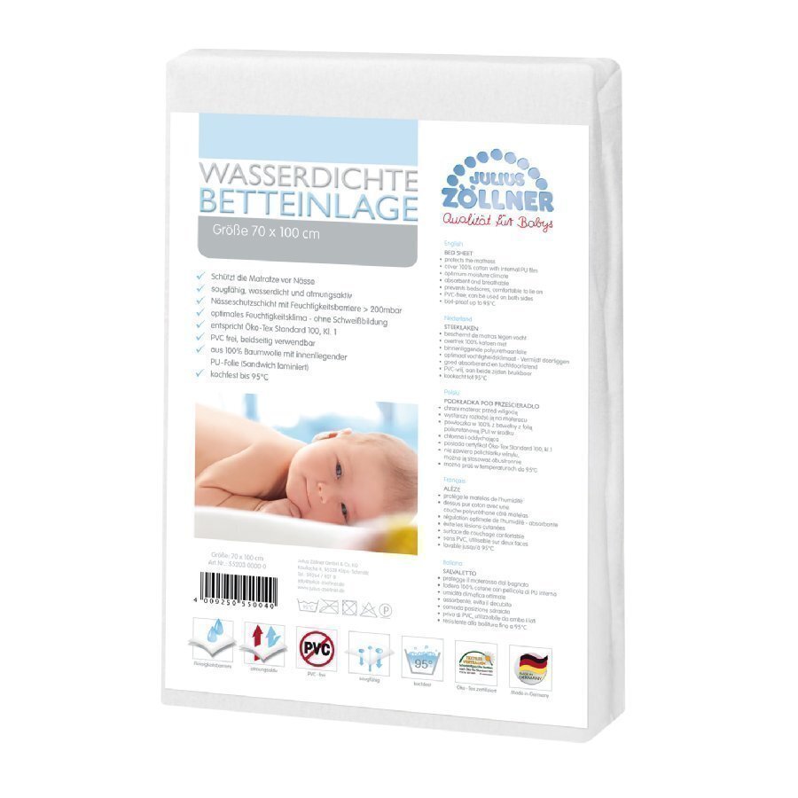 Julius Zöllner Drap-housse pour lit enfant - 60 x 120 cm/70 x 140 cm - Blanc Julius Zöllner Drap-housse pour lit enfant - 60 x 120 cm/70 x 140 cm - Blanc