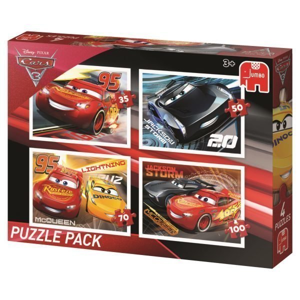 Jumbo Cars 3 Palapelit 4 Kpl 35 / 50 / 70 / 100 Palaa