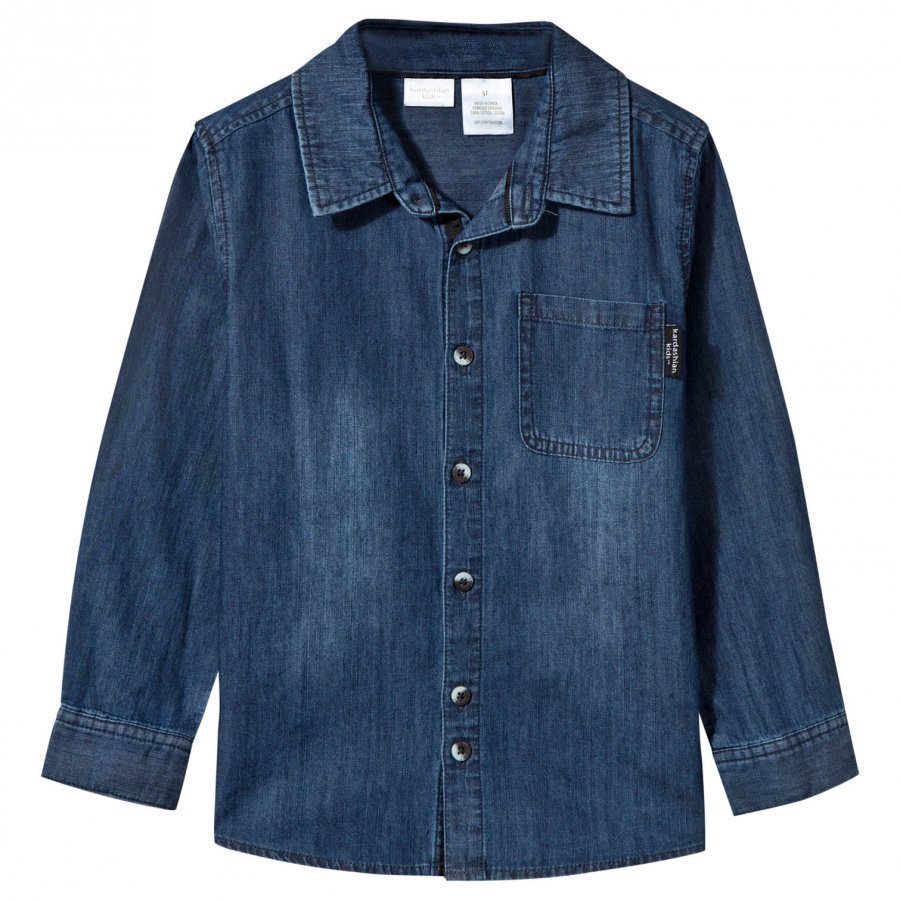 Kardashian Kids Oversized Chambray Shirt Kauluspaita