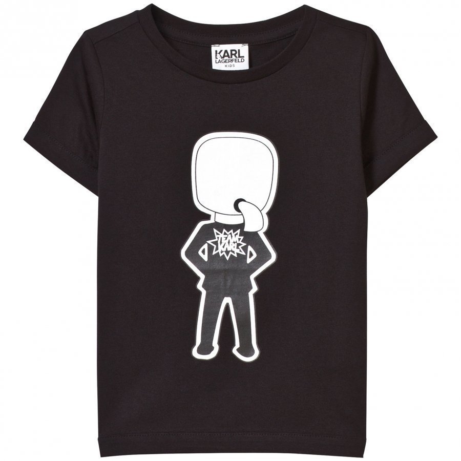 Karl Lagerfeld Kids Black Karl Print Tee T-Paita