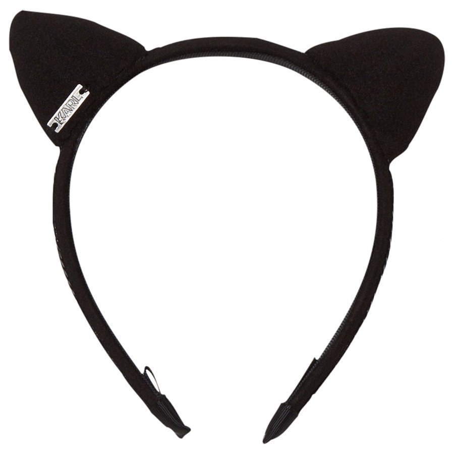 Karl Lagerfeld Kids Black Velvet Sequin Ear Headband Hiuspanta