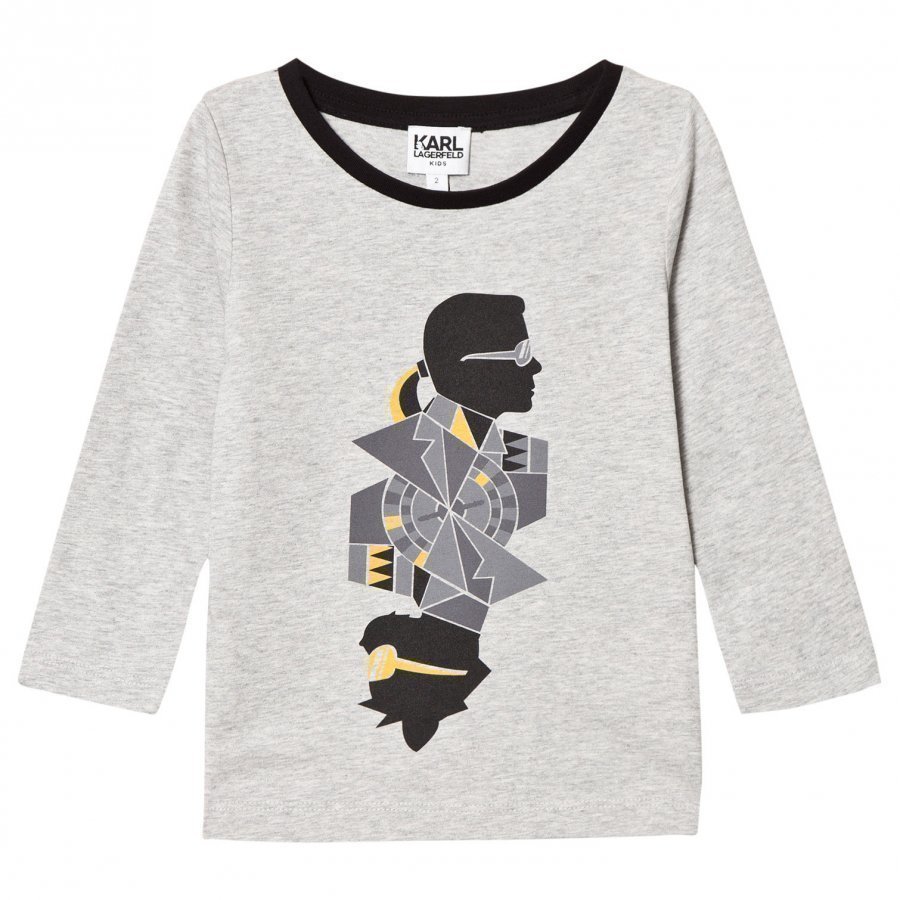 Karl Lagerfeld Kids Grey Karl Bad Cat Print Tee T-Paita