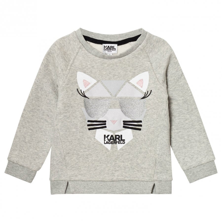 Karl Lagerfeld Kids Grey Marl Choupette Sweatshirt Oloasun Paita