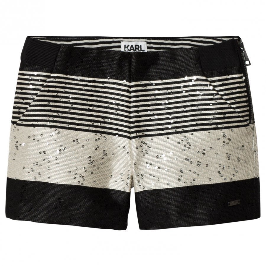 Karl Lagerfeld Kids Multi Tweed And Sequin Zip Shorts Juhlashortsit