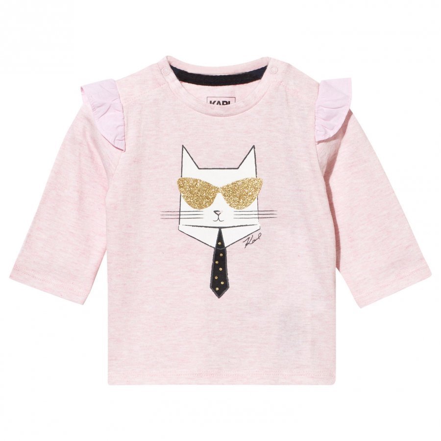 Karl Lagerfeld Kids T-Shirt Pink Ice Chine Pitkähihainen T-Paita