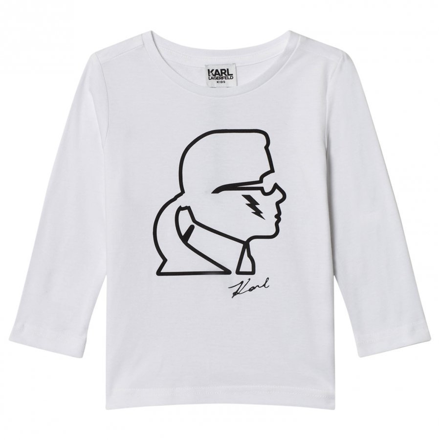 Karl Lagerfeld Kids White Karl Branded Tee T-Paita