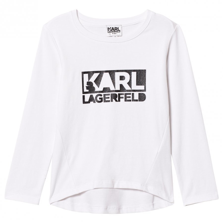 Karl Lagerfeld Kids White Karl Branded Tee T-Paita