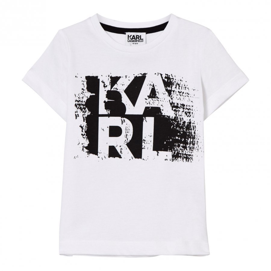 Karl Lagerfeld Kids White Karl Branded Tee T-Paita