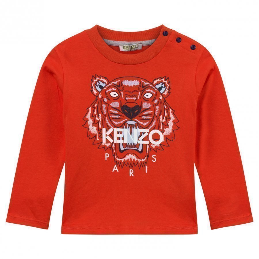 Kenzo Azur T-Shirt Orange Pitkähihainen T-Paita