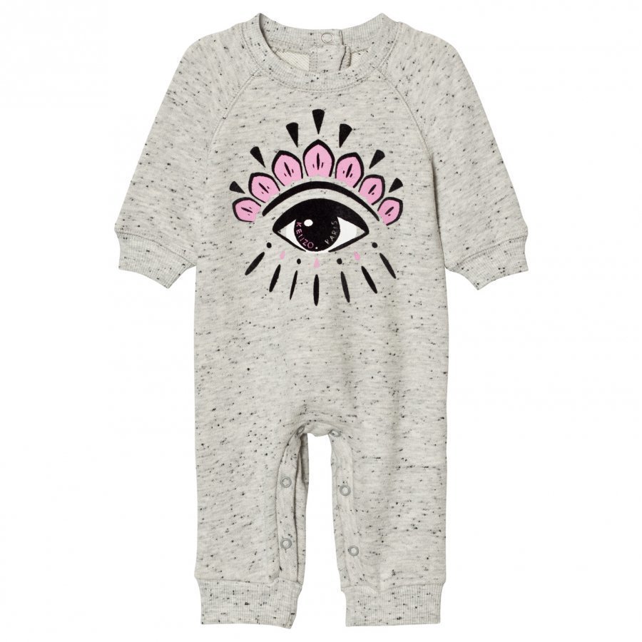 Kenzo Baby One-Piece Eye Print Grey Marl Body