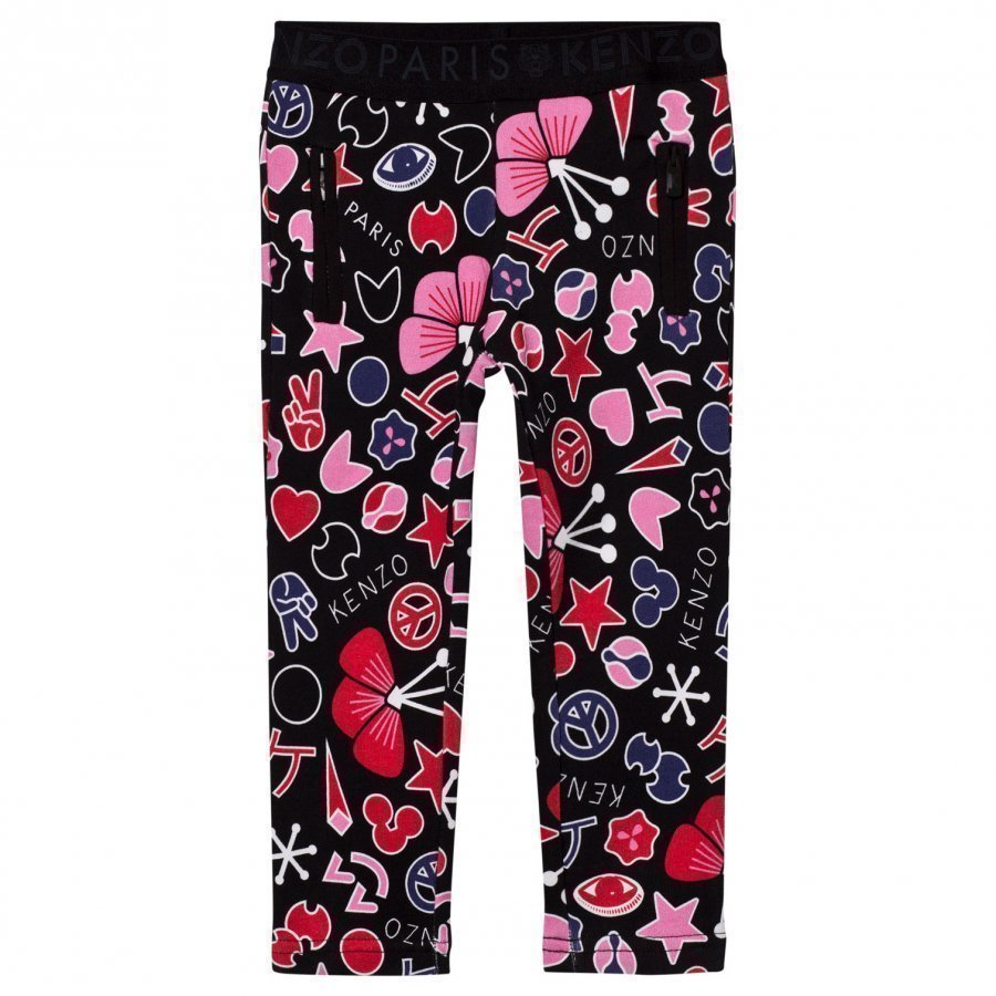 Kenzo Black All Over Icons Print Treggings Legginsit