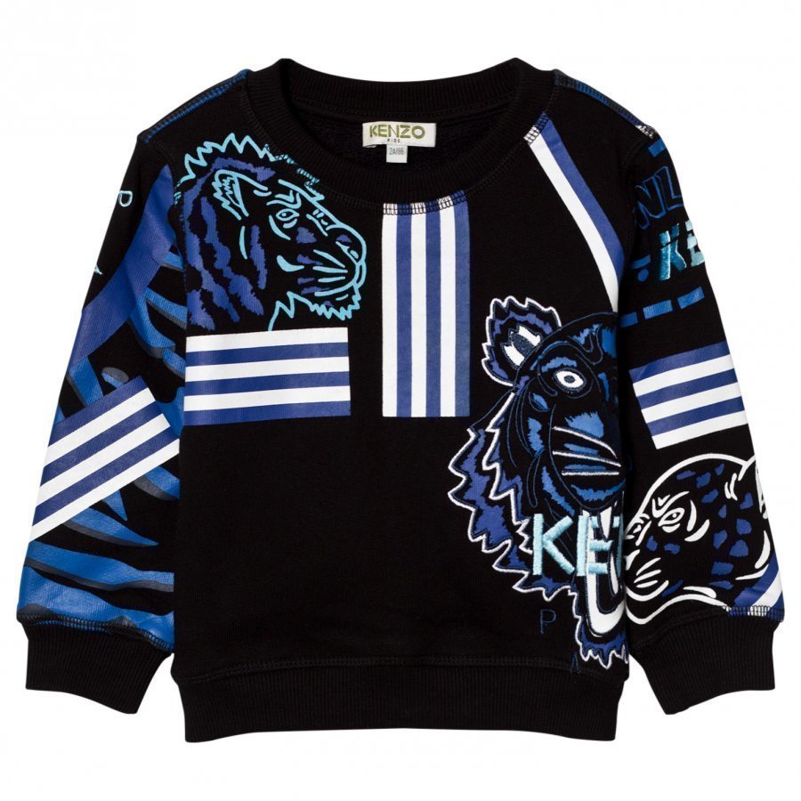 Kenzo Black All Over Icons Printed Sweater Oloasun Paita