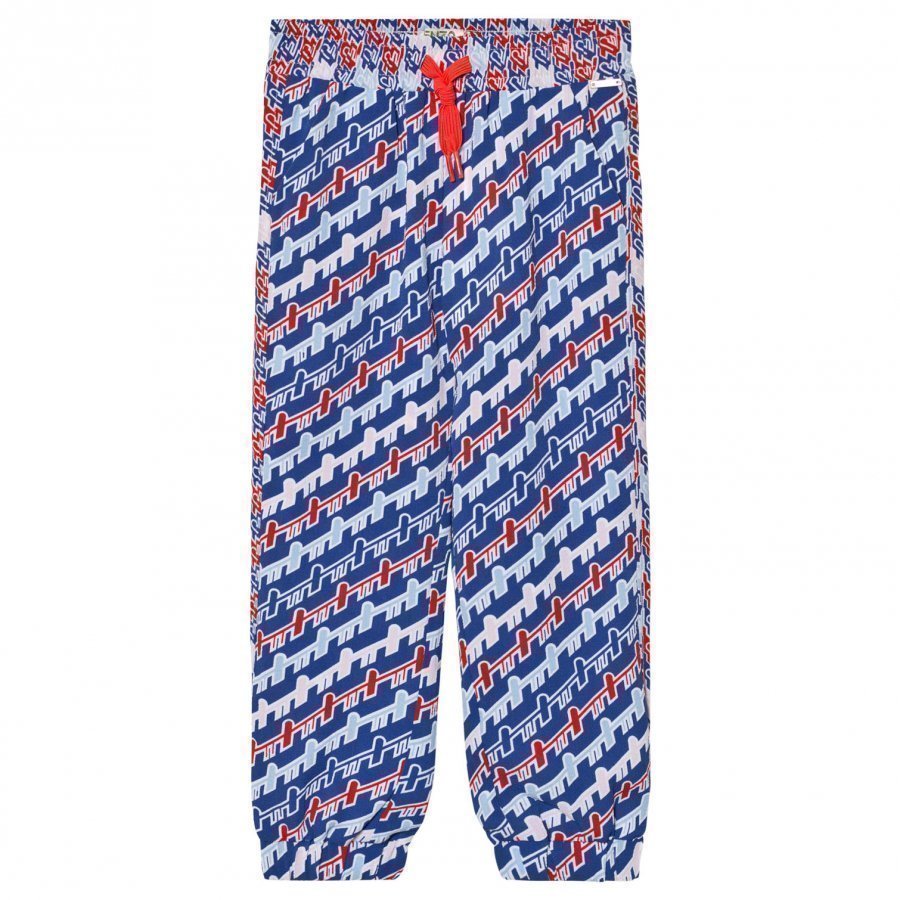 Kenzo Blue All Over Print Trousers Housut