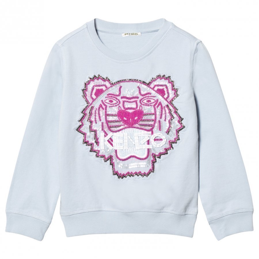 Kenzo Blue Beaded And Embroidered Tiger Sweatshirt Oloasun Paita