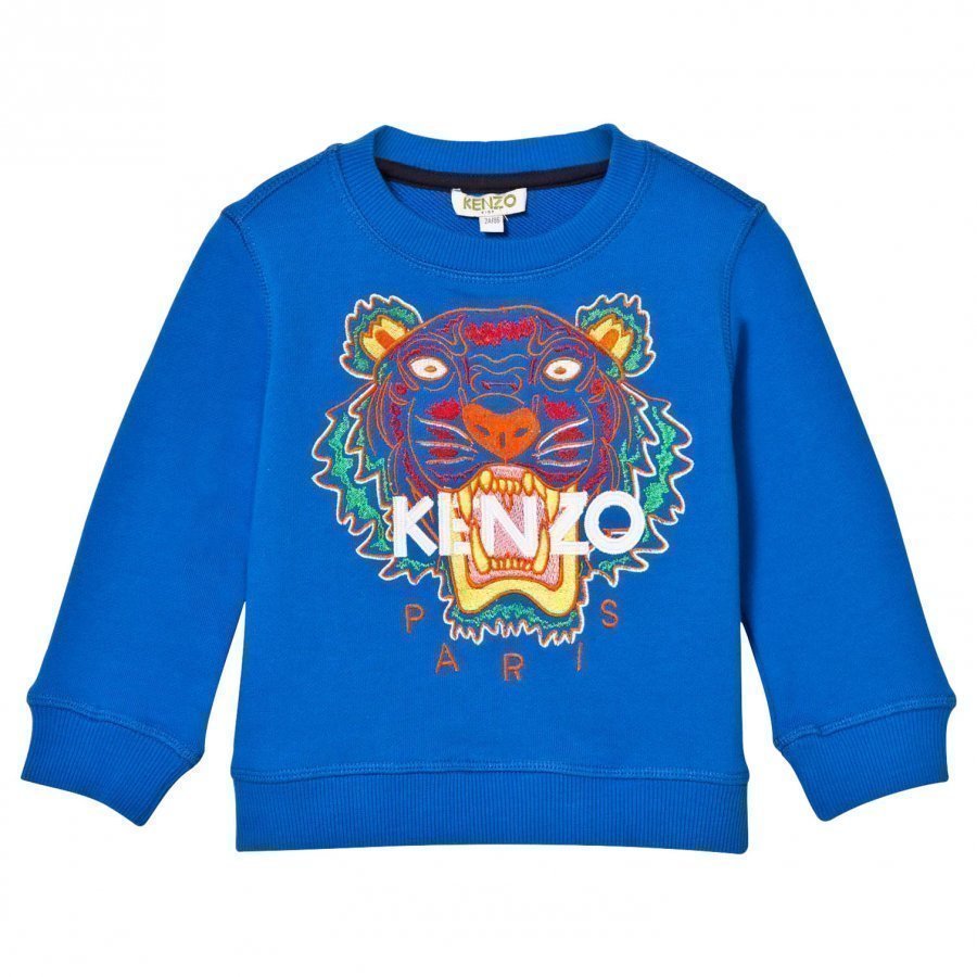 Kenzo Blue Tiger Embroidered Sweatshirt Oloasun Paita