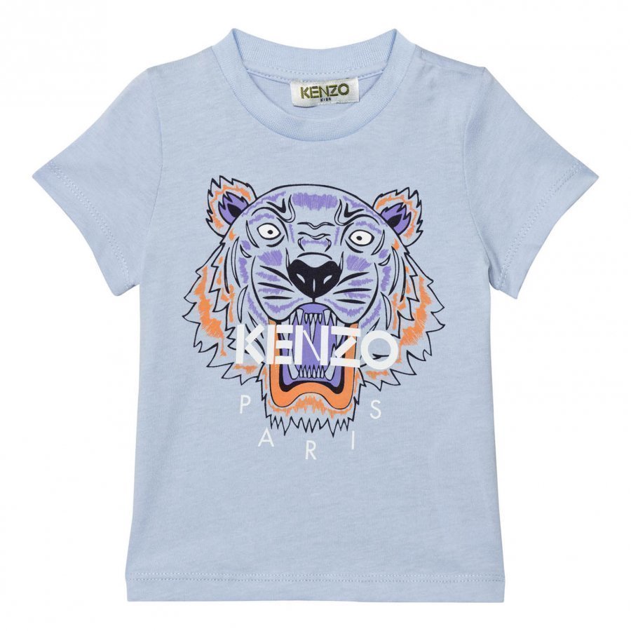 Kenzo Blue Tiger Print Tee T-Paita