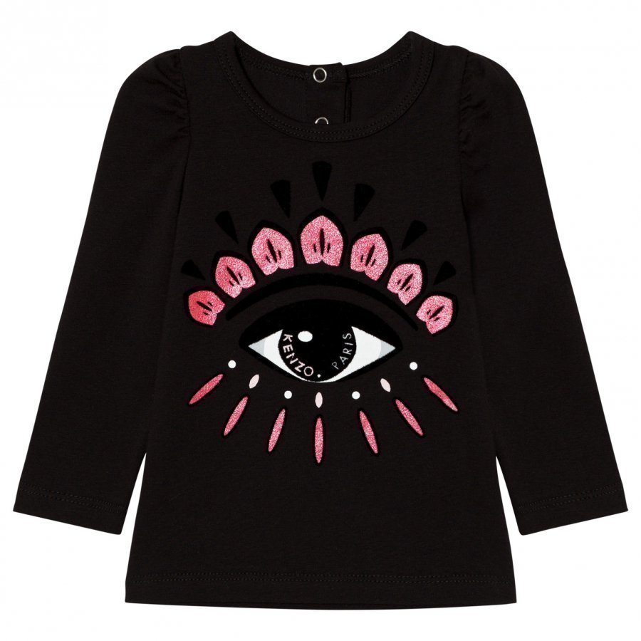 Kenzo Eye Print Long Sleeve Tee Black Pitkähihainen T-Paita