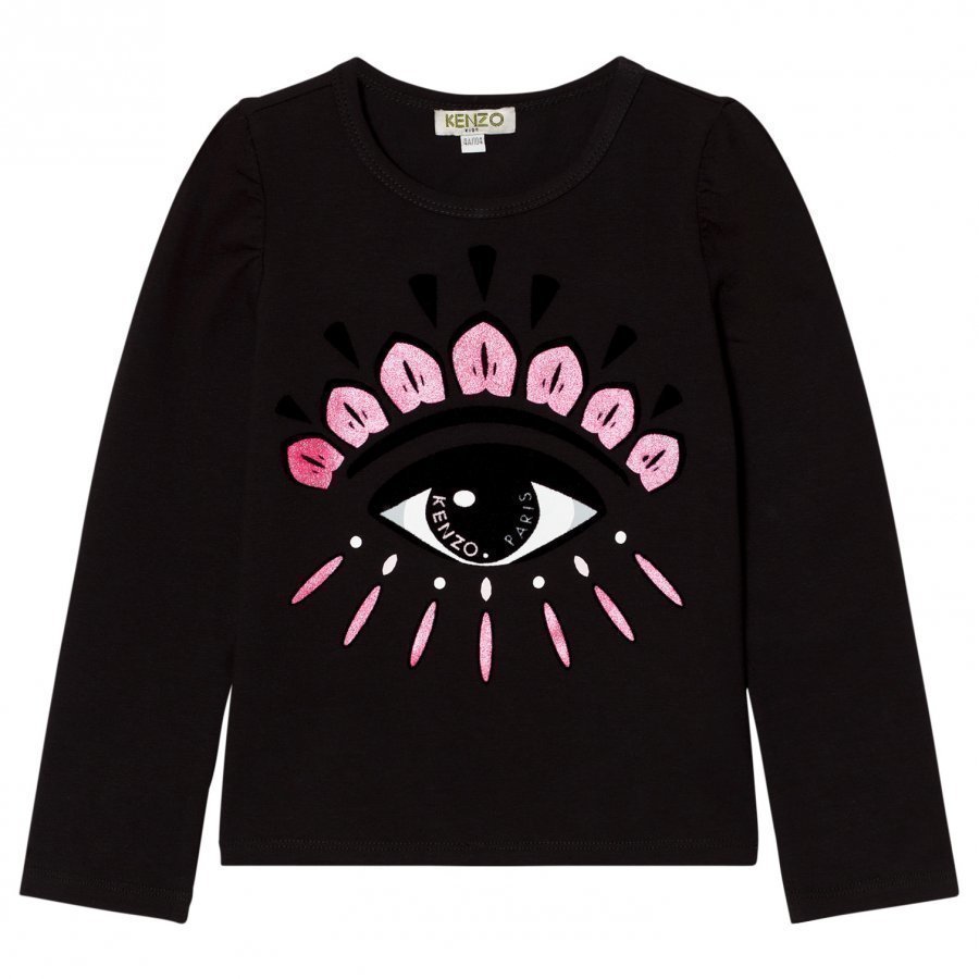 Kenzo Eye Print Long Sleeve Tee Black Pitkähihainen T-Paita