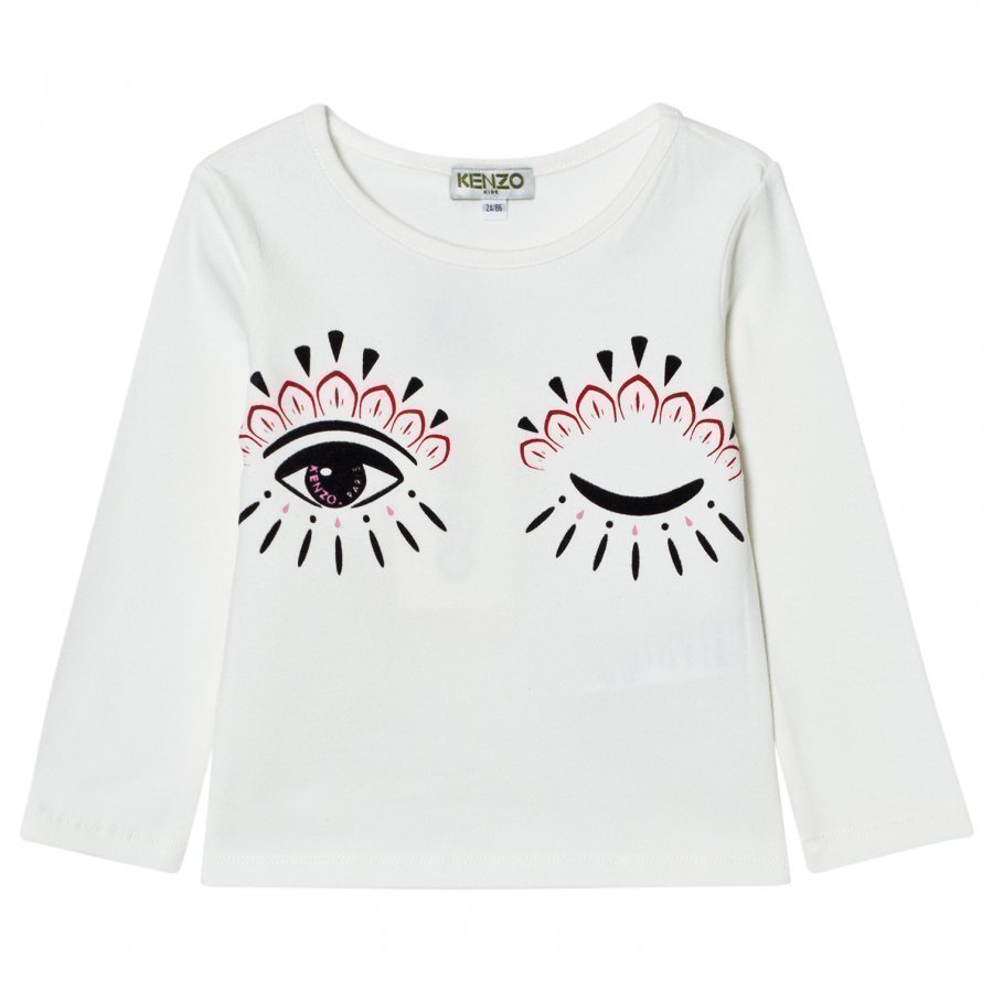 Kenzo Eye Print Long Sleeve Tee Cream Pitkähihainen T-Paita