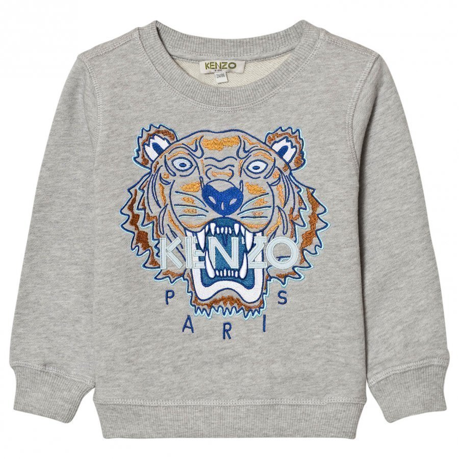 Kenzo Grey And Blue Embroidered Sweat Shirt Oloasun Paita