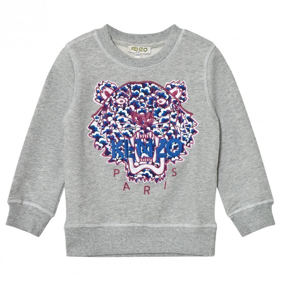 Kenzo Grey Embroidered Tiger Sweatshirt Oloasun Paita