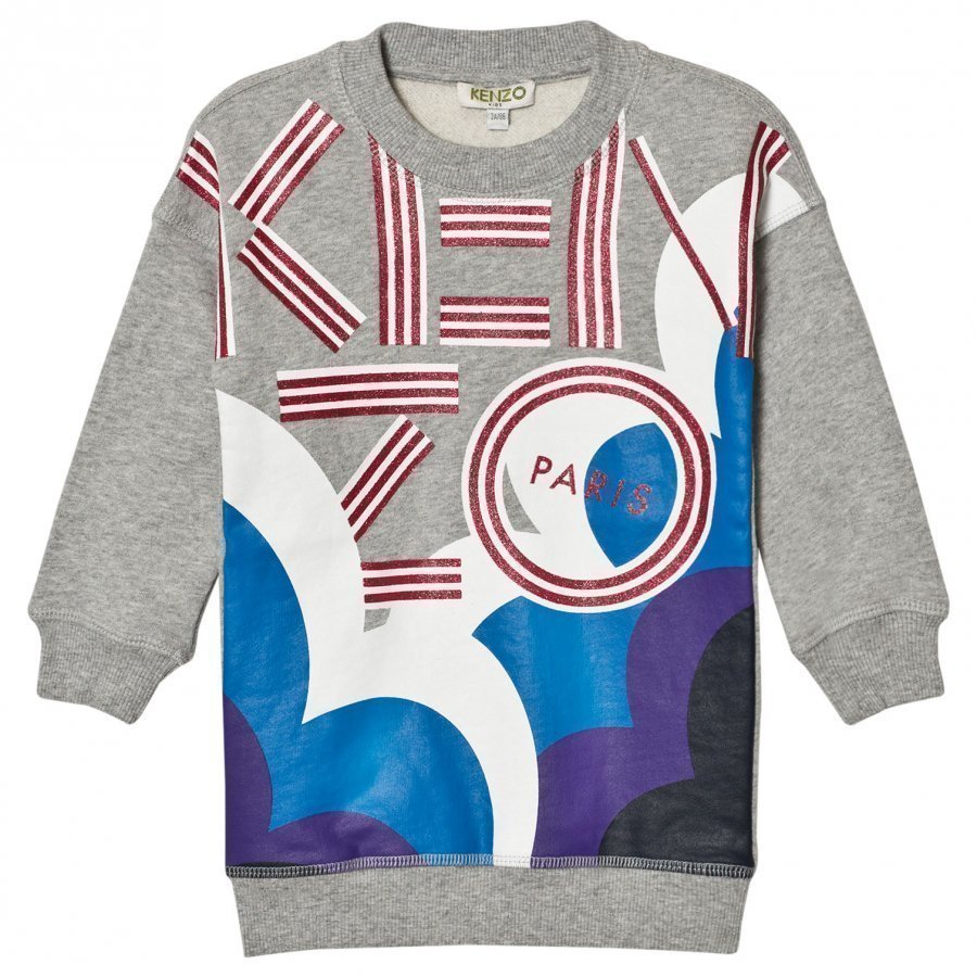 Kenzo Grey Marl Glitter Cloud Sweater Dress Mekko