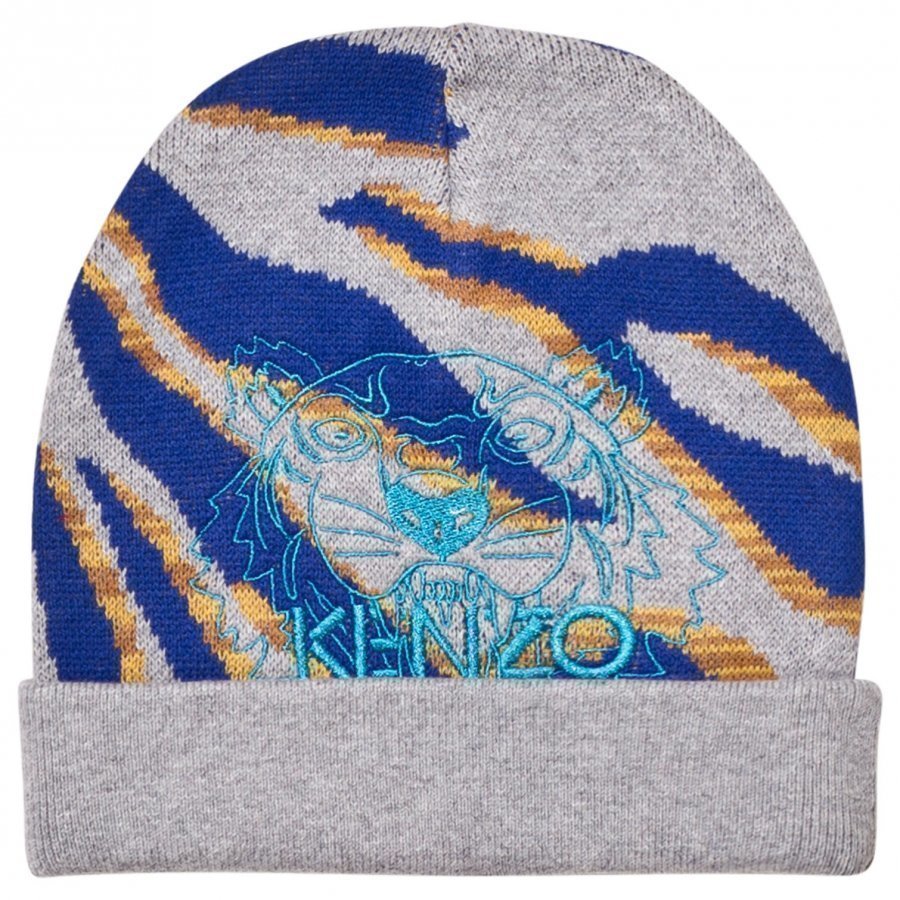 Kenzo Grey Tiger Embroidered Beanie Pipo