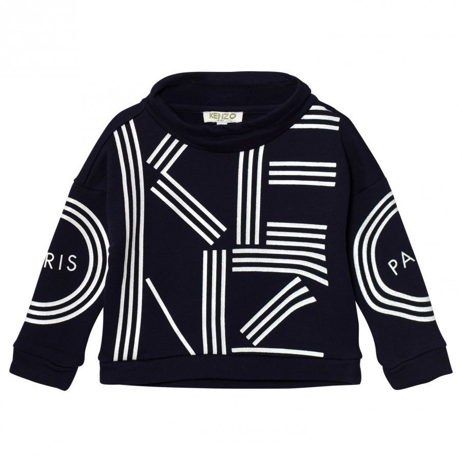 Kenzo Navy Branded Mock Neck Sweatshirt Oloasun Paita