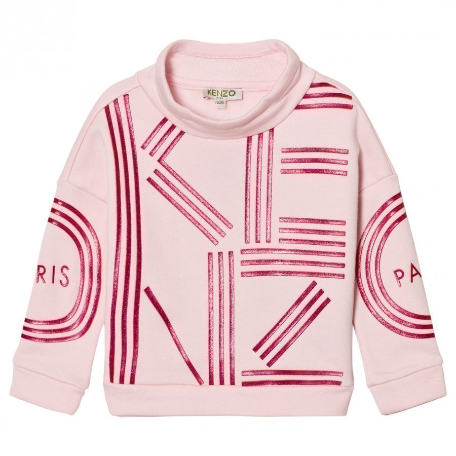 Kenzo Pink Branded Mock Neck Sweatshirt Oloasun Paita