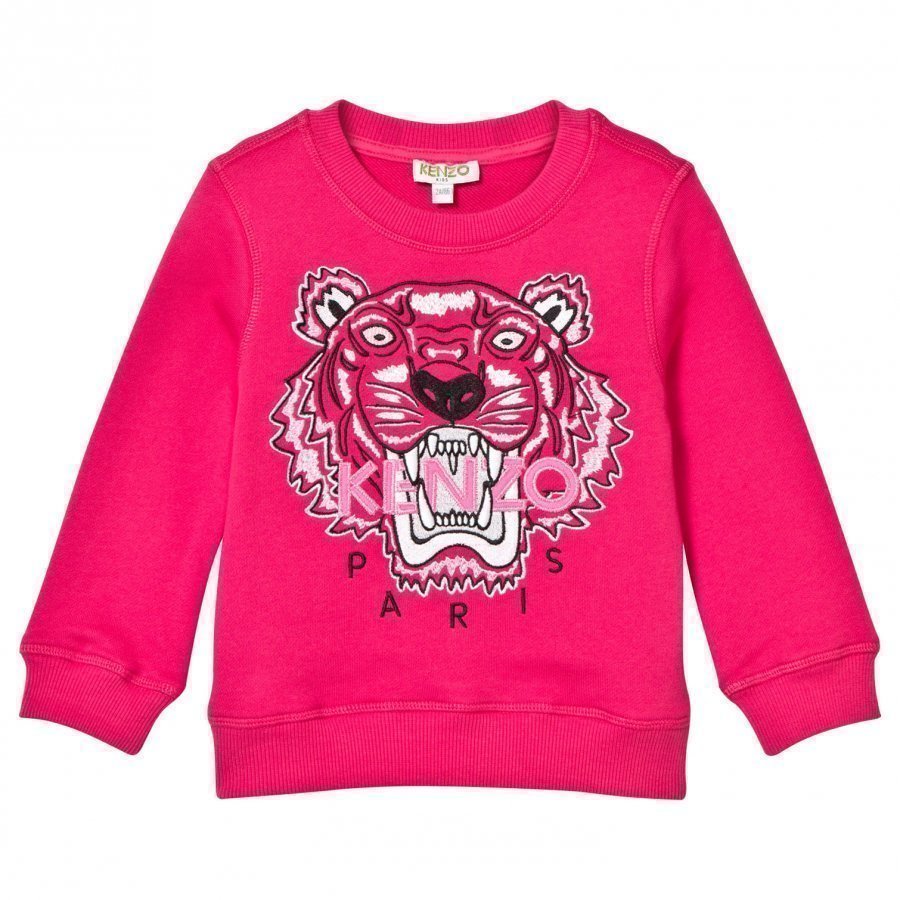 Kenzo Pink Embroidered Tiger Sweatshirt Oloasun Paita