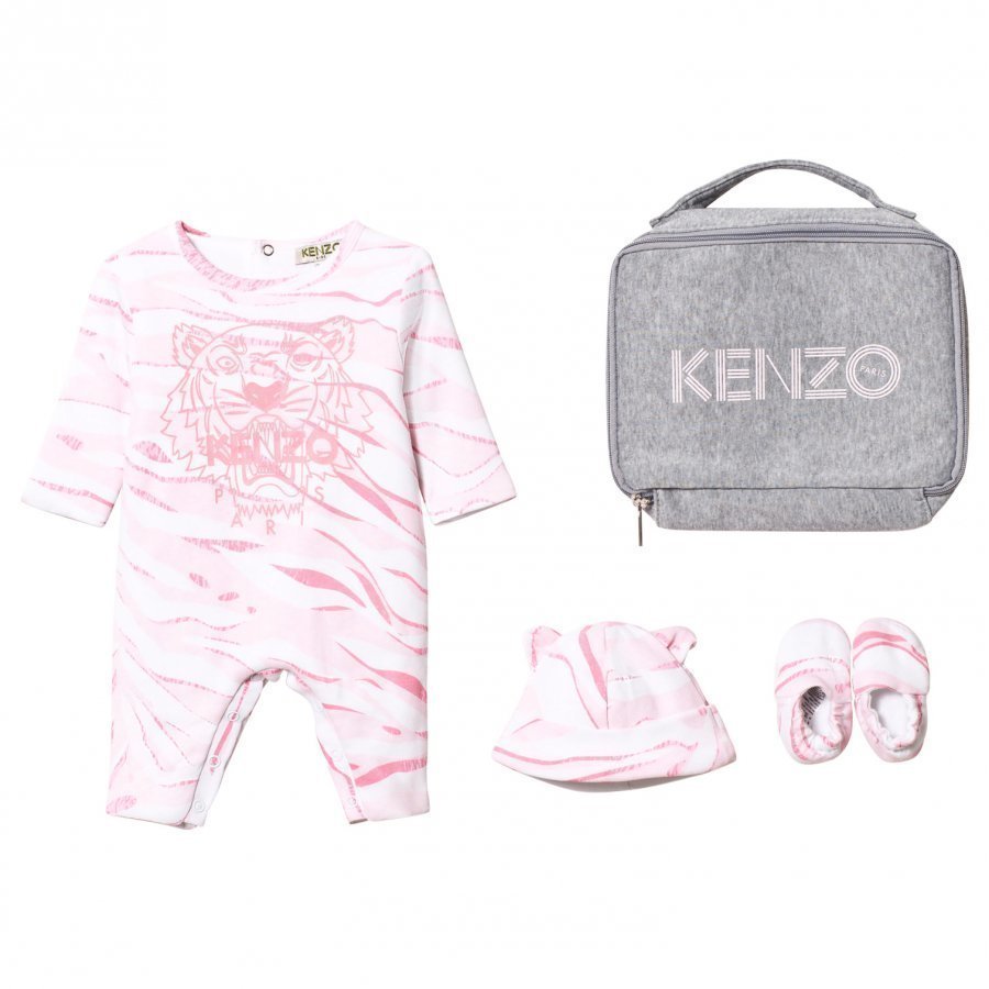 Kenzo Pink Tiger Baby Body Hat And Booties Gift Set Lahjasetti