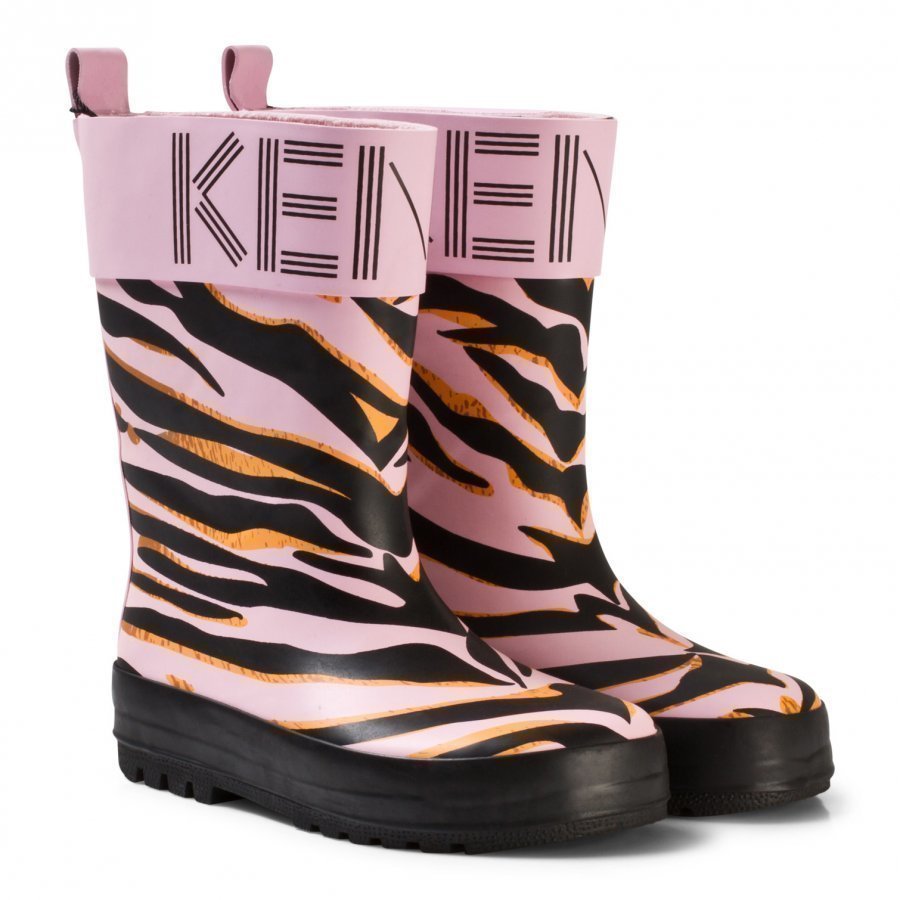 Kenzo Pink Tiger Print Rain Boots Kumisaappaat