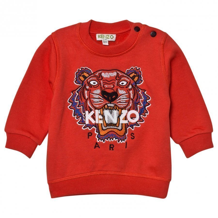 Kenzo Red Tiger Embroidered Sweatshirt Oloasun Paita