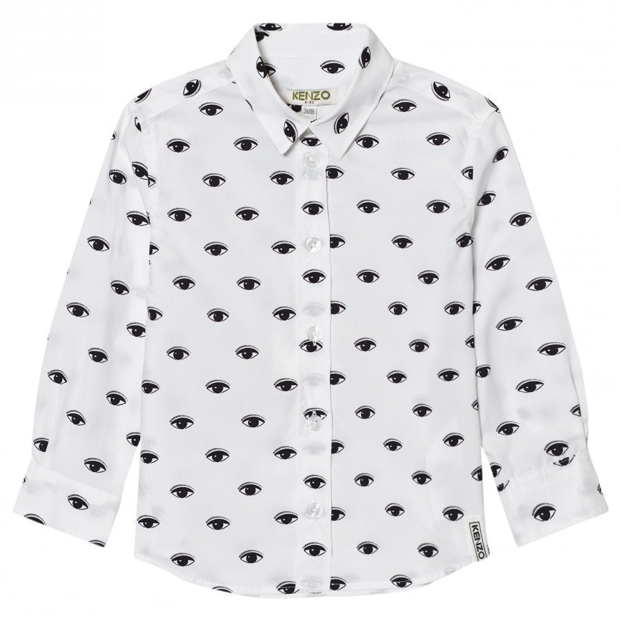 Kenzo White All Over Eye Print Shirt Kauluspaita