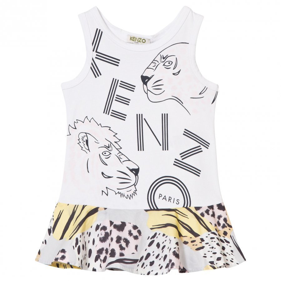 Kenzo White Branded Vest Dress Mekko