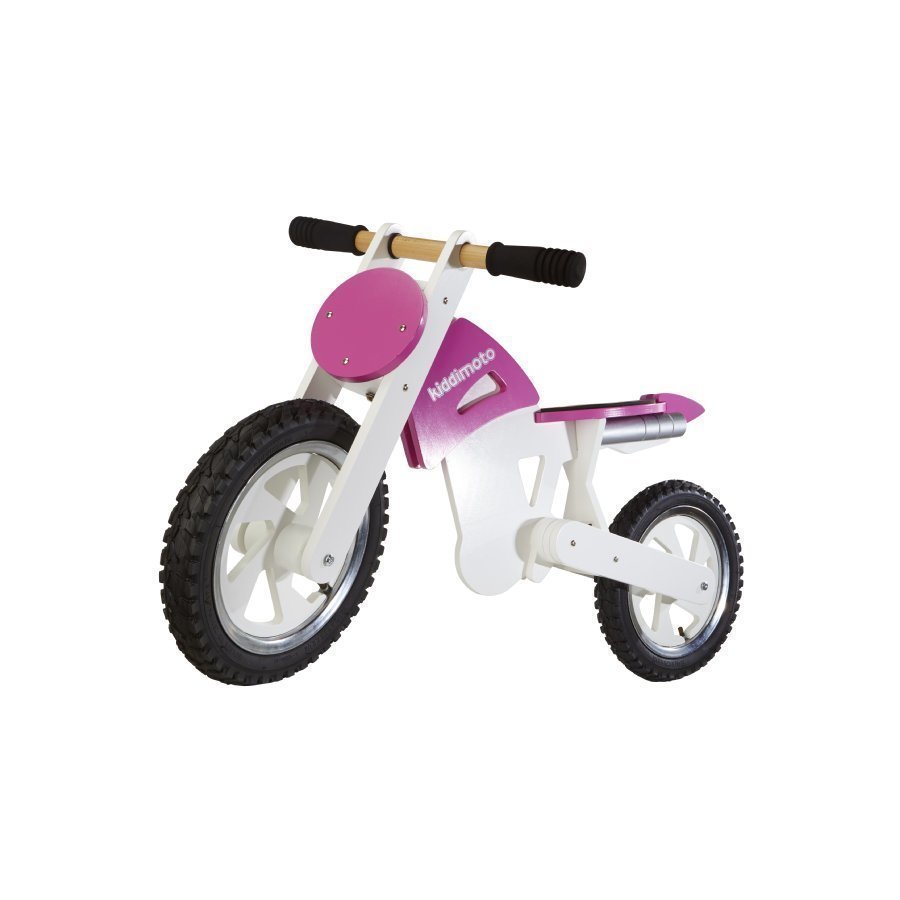 Kiddimoto Potkupyörä Scramble Motocross Pink / White