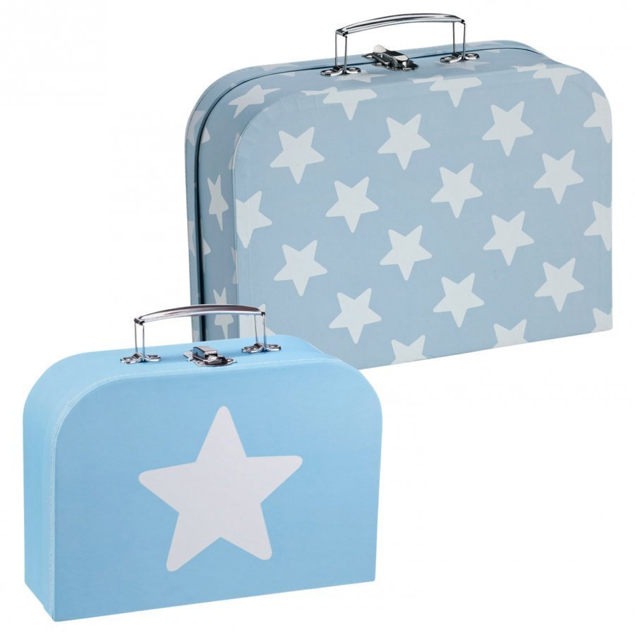 Kids Concept 2-Pack Suitcase Blue Säilytyslaatikko