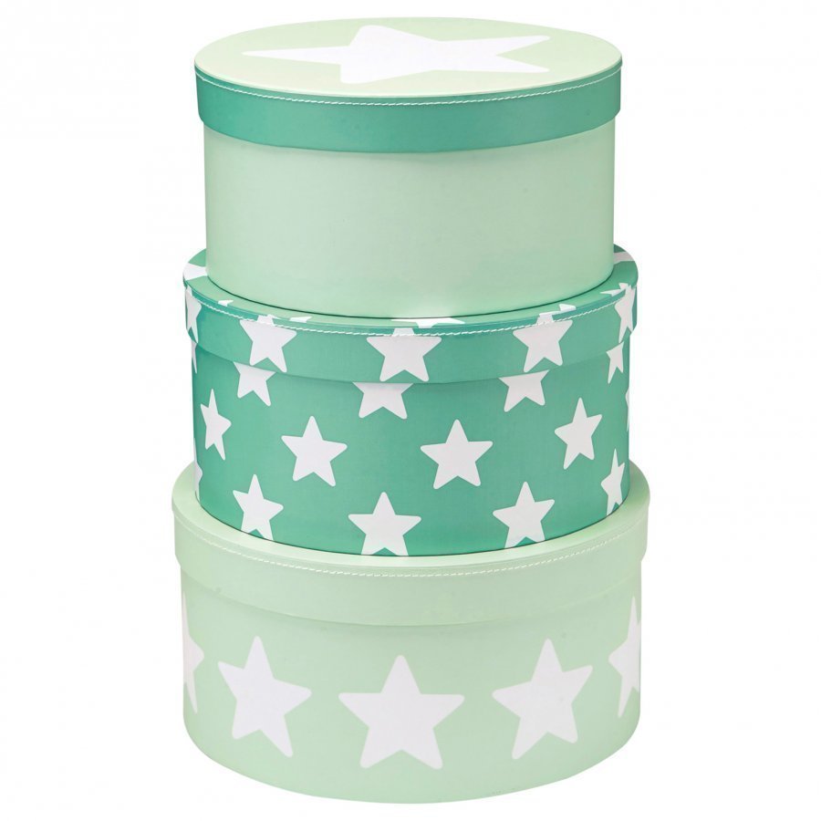 Kids Concept 3-Set Storage Boxes Star Mint Säilytyslaatikko