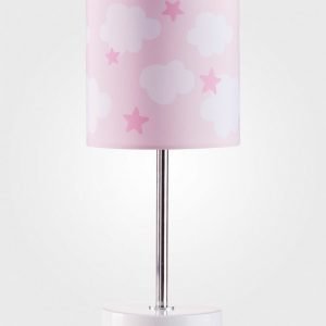 Kids Concept Abbey Table Lamp Clouds & Stars Pink Pöytävalaisin