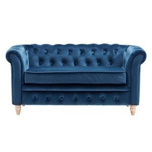 Kids Concept Chesterfield Lasten Sohva Sametti Sininen